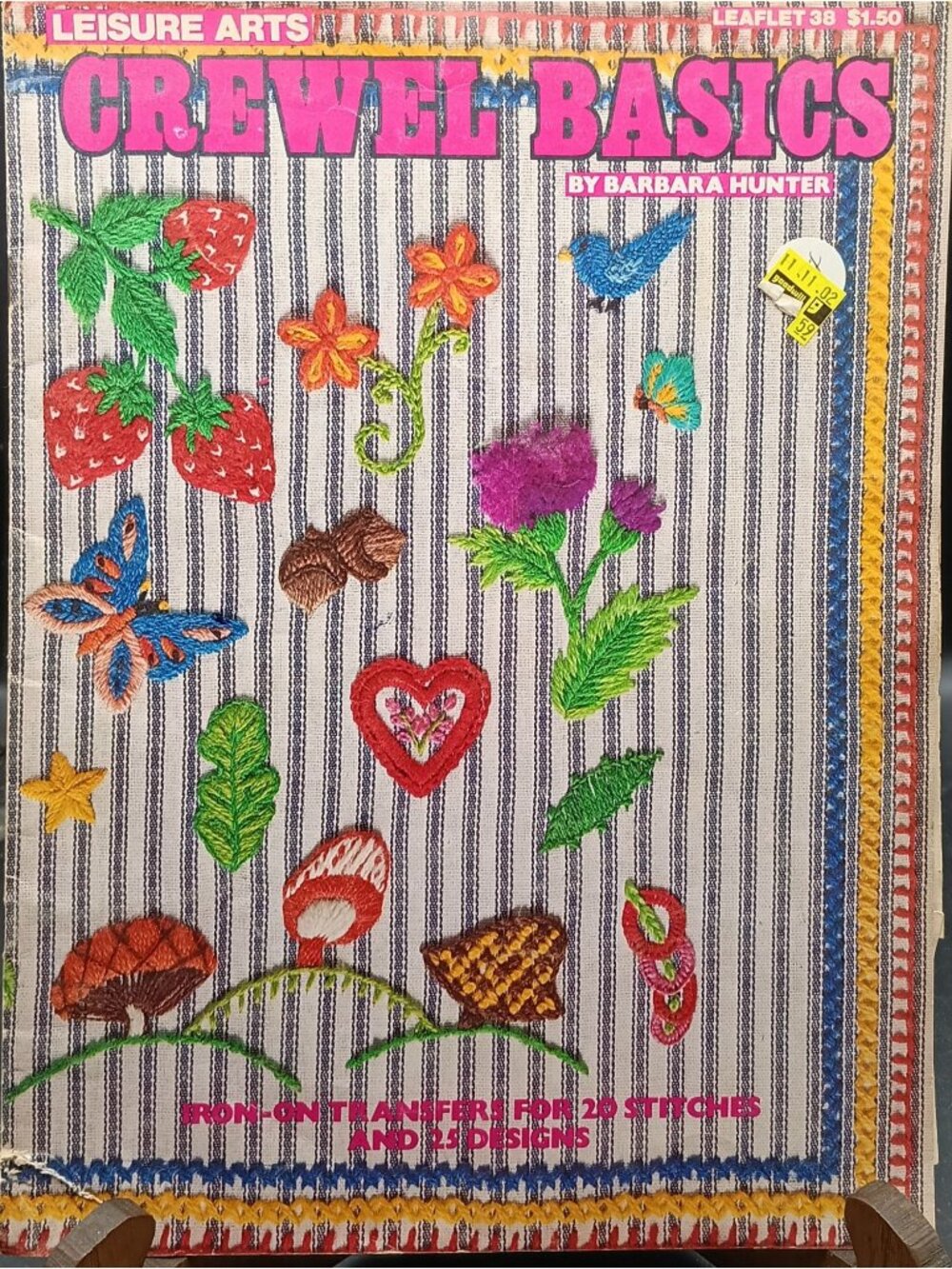 Crewel Basics Leisure Arts Iron-On Transfers 20 Stitches 25 Designs By Barbara H